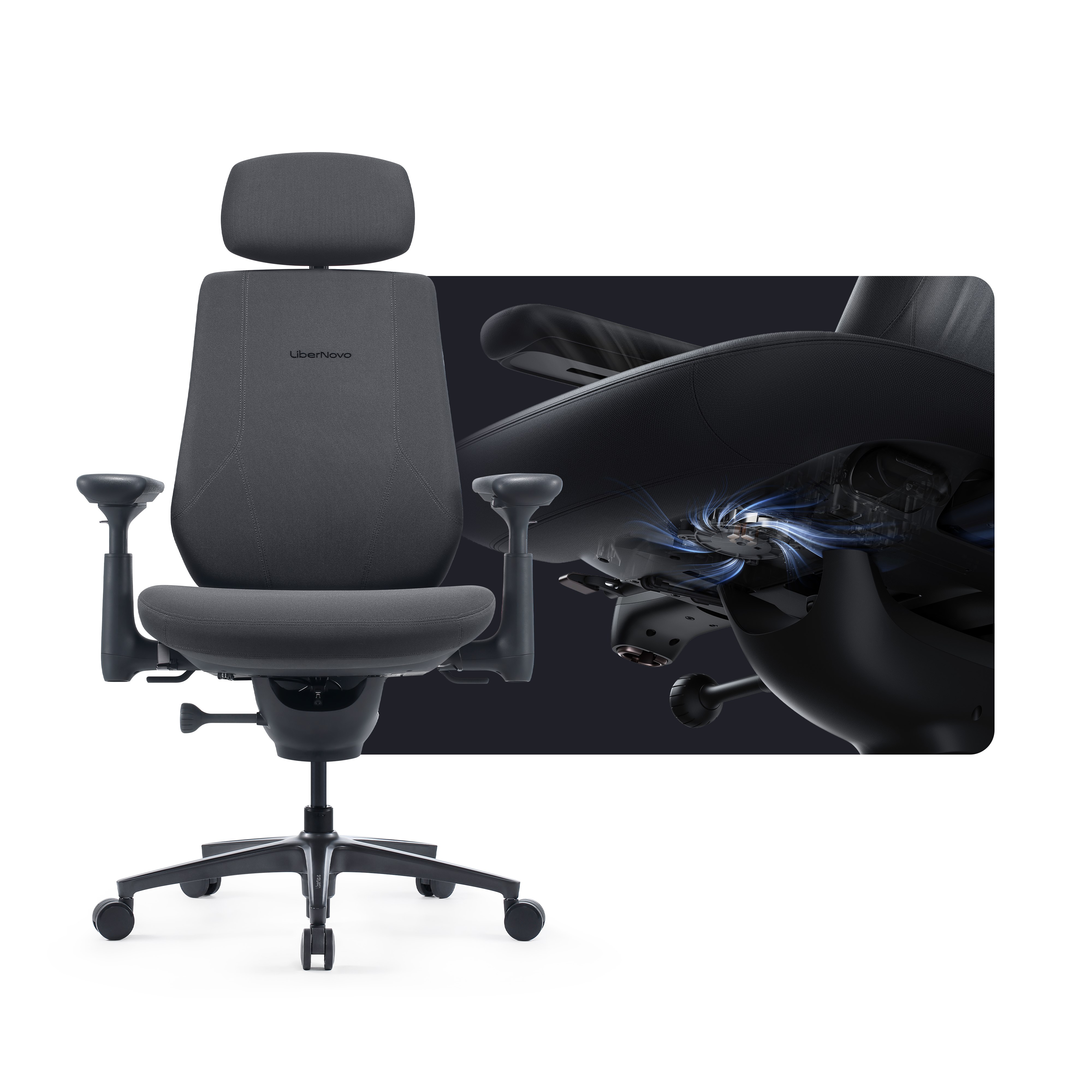 LiberNovo Maxis Airflow 電動ワークチェア