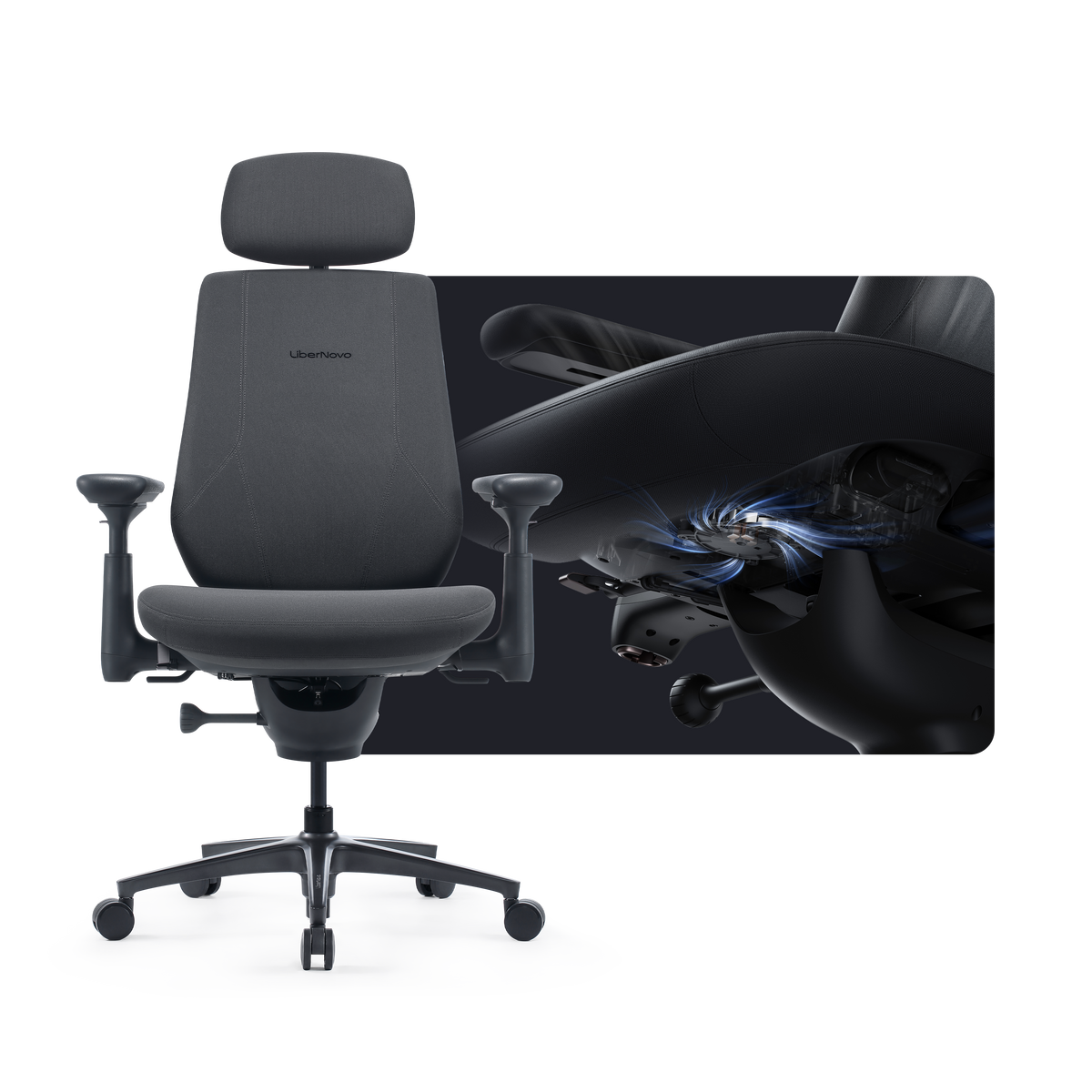 LiberNovo Maxis Airflow 電動ワークチェア
